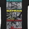The Justice League Legendary Hero Panels Crew Neck Short Sleeve Men's Black Tee - 2 of 3