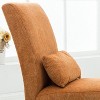 Roundhill Furniture Pisano chenille Fabric Armless Contemporary Accent Chair with Matching Kidney Pillow, Orange - 4 of 4