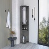 NicBex 74.8 Inch Tall Bathroom Storage Cabinet,Modern Storage Cabinet with 2 Glass Doors and Shelves for Living Room,Home Office - 2 of 3