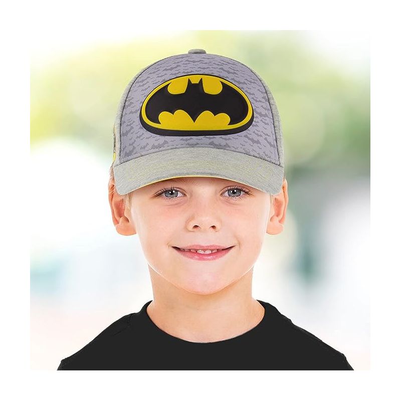 Batman Boys Baseball Cap, Ages 4-7 - Gray, 2 of 5