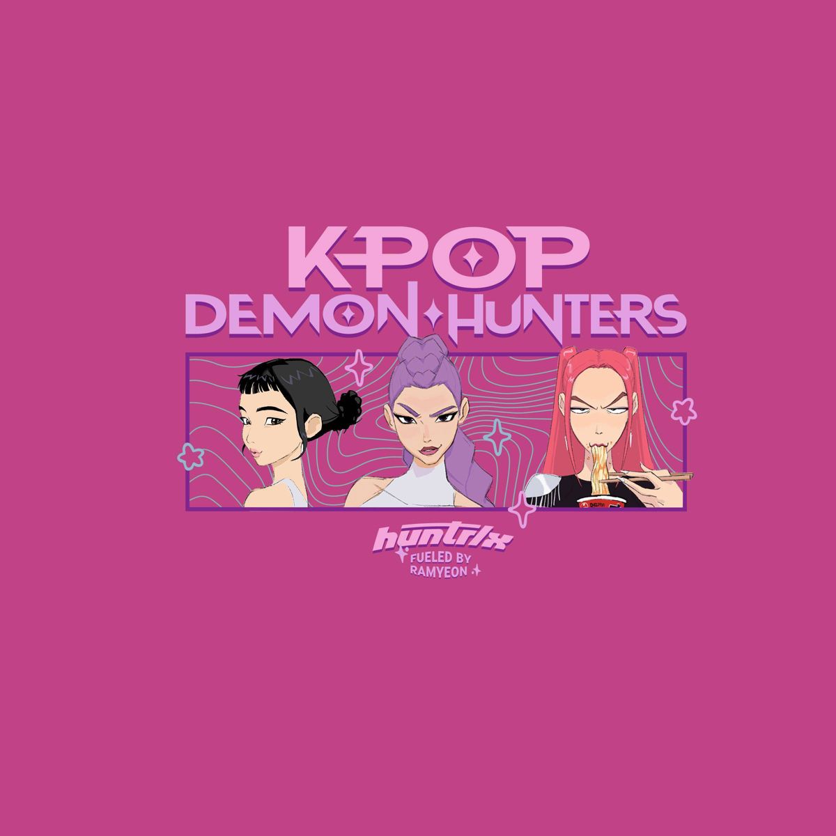 Girls' KPop Demon Hunters "Ramyeon Club" Short Sleeve T-Shirt - Pink - thumbnail 6