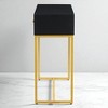 Modern Buffet Cabinet with Storage, Modern Sideboard with 2 Stripe-Design Drawers and Gold Legs, Wooden Accent Cabinet for Dining Room, Living Room - 4 of 4