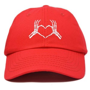 Dalix Heart of Bones Embroidered Cotton Dad Hat Adjustable Baseball Cap Womens - 1 of 4