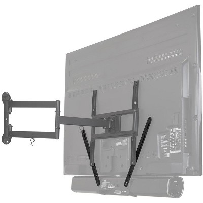 Black Steel Adjustable Universal TV Sound Bar Mount Bracket