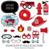Big Dot of Happiness Fired Up Fire Truck - Firefighter Firetruck Baby Shower or Birthday Party Photo Booth Props Kit - 20 Count - 2 of 4