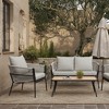 LuxenHome 4-Piece Outdoor Aluminum with PE Rope Patio Set with Cushions - 4 of 4