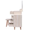 CAVINAS with upholstered Stool Make up Vanity with Drawers Aesthetic Room Decor Stylish Vanity with Mirror for Bedroom - 2 of 4