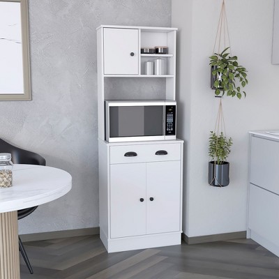 Kitchen Pantry 67" H, Microwave Storage Option