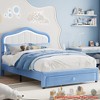 Twin/Twin-XL/Full Size Upholstered Bed Frame with Storage Drawer and Smart light Headboard for Kids, Wooden Slats Support, No Box Spring Needed - 4 of 4