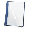 Smead Poly Report Cover Tang Clip Letter 1/2" Capacity Clear/Blue 25/Box 87452 - 3 of 4