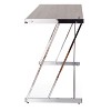 PAGED Home Office Desk 47.5" L Simple Modern Writing Desk with 3 Sockets and Wooden Desktop for Study - 3 of 4