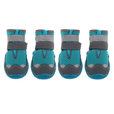 Unique Bargains Pet Footwear Dog Boots Lake Blue 4 Pcs