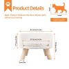 16-24" Elevated Pet Cat Sofa Chair Bed Round Small Dog Couch with Removable Waterproof Mat & Wooden Legs for Puppy Kitten Sleep - 3 of 4