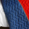 Slickblue 3 PC Full/Queen Quilt Set, Handmade Vermicelli Quilted, Soft TC Fabric, 6 Unique Designs, Bedding - 2 of 4