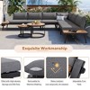 YOOCOZZ 6-Piece Iron Patio Seating Set with Sectional Sofa and Round Nesting Coffee Tables - 4 of 4