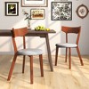 Costway Wooden Armless Dining Chair Set of 2/4 with Rubber Wood Legs Padded Seat Cushion - 2 of 4