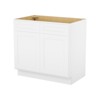 HOMLUX Easy-DIY Ready to Assemble Bath Vanity Cabinet without Top in Shaker White - 2 of 4