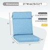 Aoodor Outdoor High Back Dining Chair Cushion Set, Water Proof & Stain Resistant Polyester Fabric Cover with Ties and Zipper, Set of 4 - 4 of 4