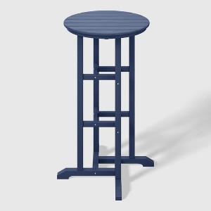 WestinTrends Malibu 42" All Weather HDPE Outdoor Patio Bar Height Bistro Table - Round - 1 of 4