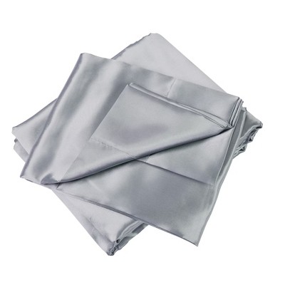 ChicFurnit Full King Queen Twin Size Satin Bed Sheets Silky Smooth Fabric 360 Secure Fit for Living Room
