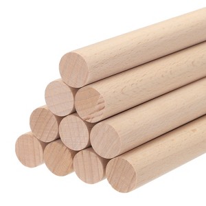 Unique Bargains Arts Crafts Garden Christmas Decoration Round Natural Wood Sticks 10 Pcs - 1 of 4