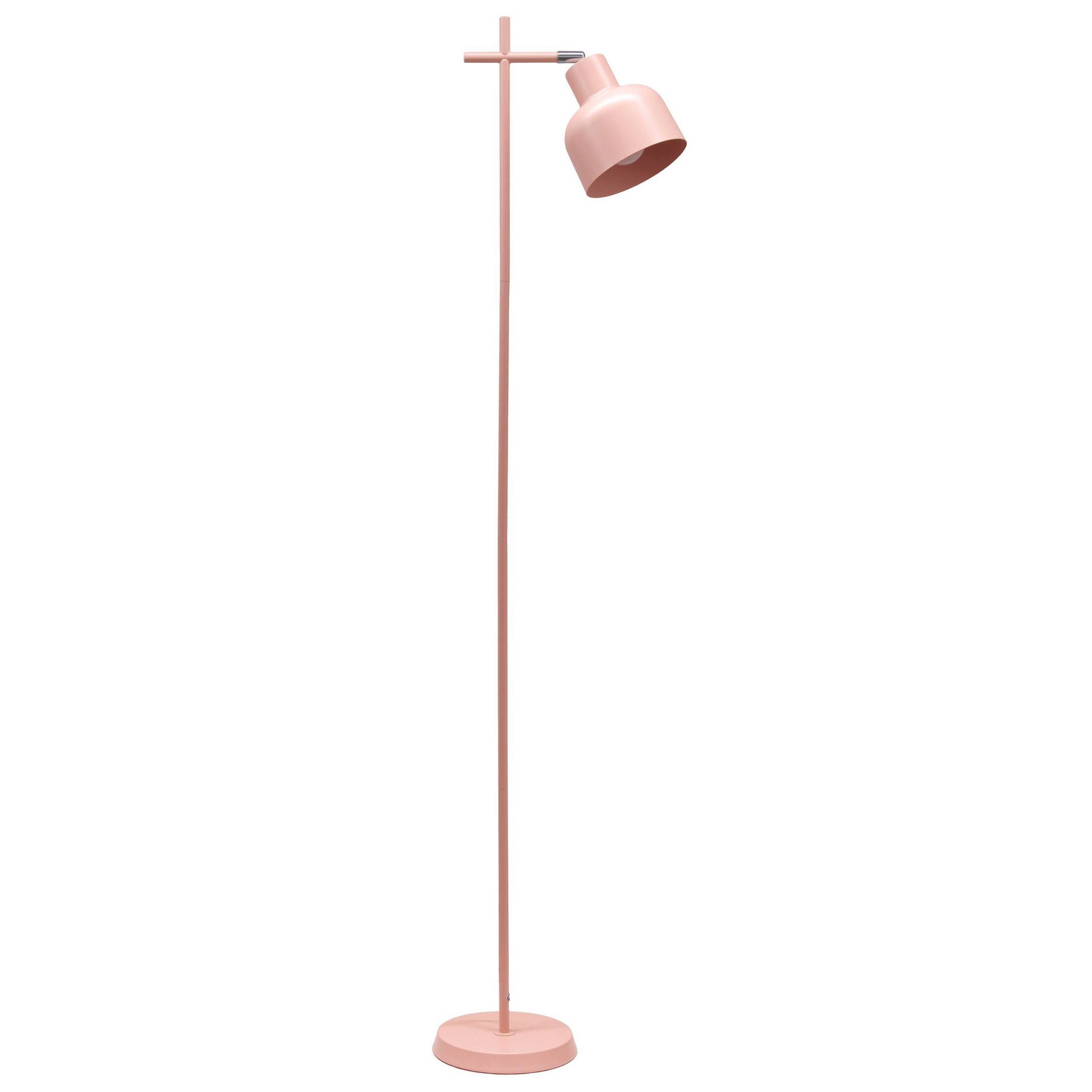 Simple Designs Sleek Essentials Basic Adjustable Floor Lamp Pink