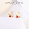 Flying Bat Flat Back Earrings for Women Sterling Silver 16g Cartilage Helix Lobe Body Piercing Stud Ginger Lyne - 3 of 4