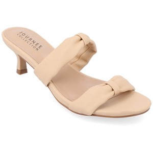 Journee Collection Womens Dyllan Kitten Heel Slip On Open Toe Pumps - 1 of 4