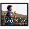 PosterPalooza | Photo Size Modernist Black Picture Frame - UV Acrylic, Foam Board Backing, Hanging Hardware - 2 of 4