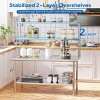 Winado 60 X 30 In. Stainless Steel Table With Overshelves And Detachable Hooks - 4 of 4