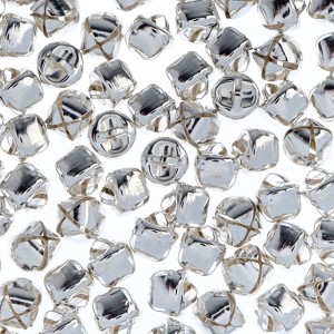 John Bead 100pcs 12mm Silver Craft Jingle Bells for Christmas Holiday Home Decorations Party Favors Supplies - 1 of 4