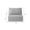 MAYEERTY 3-Seater Left Sofa Gray - 3-Seater Left Layout, Corduroy, No Assembly, for Living - 4 of 4