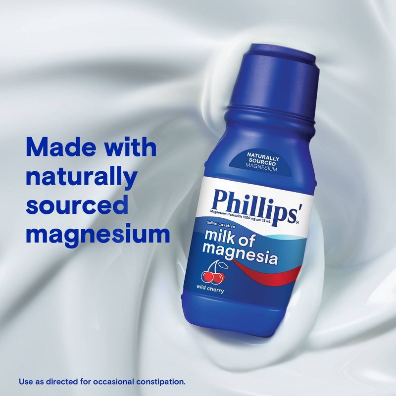 Phillips&#39;  Milk of Magnesia Liquid Laxative Constipation Relief -Cherry - 12oz, 3 of 8