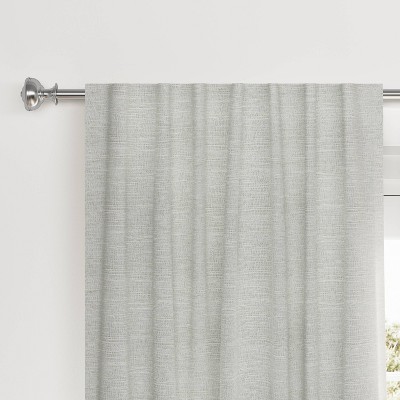 50"x84" Blackout Textural Overlay Window Curtain Panel Light Gray - Threshold™: Recycled Polyester, Solid, Indoor Use