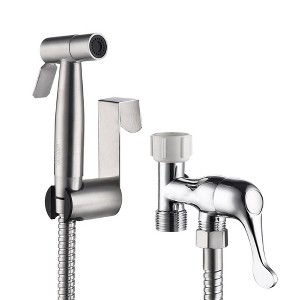 Non-Electric Stainless Steel Handheld Bidet Attachment Toilet Sprayer for Toilet Bidet - 1 of 4