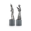 Royal Selangor Hand Finished Star Wars Collection Pewter Luke & Leia King & Queen Chess Piece Pair Gift - 3 of 4