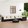 vidaXL Garden Lounge Set Black PE Rattan Large Modular - 2 of 4