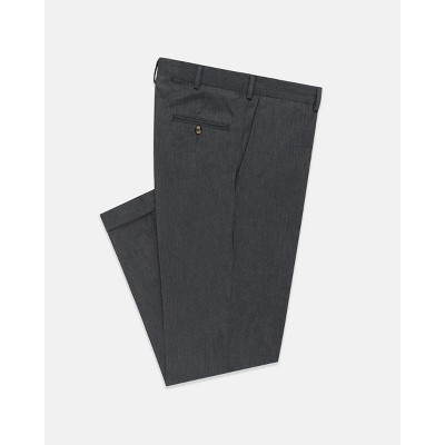 Lomsoe poplin classic trousers charcoal