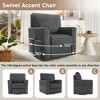 360° Swivel Chair Accent Barrel Armchair, Sofa Chair with Side Pockets for Living Room, Bedroom, Office, Hotel - Green/Red/Gray - ModernLuxe - 3 of 4