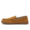 Lands' End Men's Flannel Lined Suede Slip On Moccasin Slippers - 3 of 4