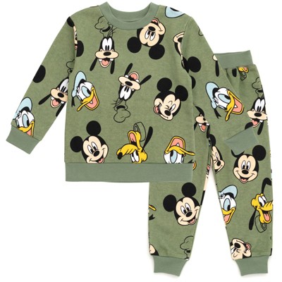 Disney Mickey Mouse Baby Fleece Pullover Hoodie And Jogger Pants Set Infant  : Target