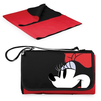 Picnic Time Disney Minnie Mouse Blanket Tote Outdoor Picnic Blanket - Red