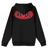 ACDC Band Logo On Ellipse Background Long Sleeve Black Adult Zip-Up Hoodie - 2 of 4