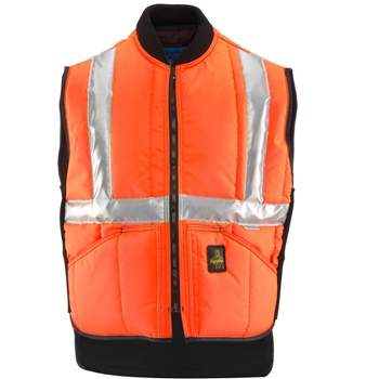 RefrigiWear Iron-Tuff High Visibility Insulated Safety Vest with Reflective Tape