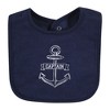 Hudson Baby Infant Boy Cotton Bibs, Captain, One Size - 3 of 4