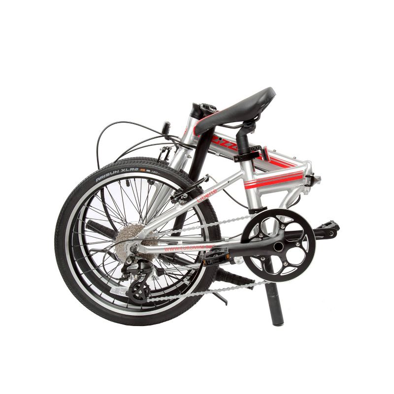 ZiZZO Liberte 8-Speed Aluminum 20&#34; Folding Bike - Silver Red, 2 of 9