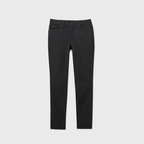 Black mid rise skinny trousers