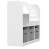INFURNIC Decorative Bookshelf Kids Bookcase Multifunctional Bookshelf, Bookcase Display Stand With 3 Fabric Drawers, Gray, 36.22"*11.81"*31.5" - 2 of 4
