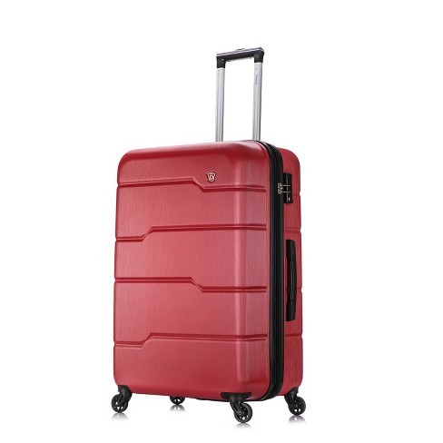 Dukap Rodez Lightweight Hardside Large Checked Spinner Suitcase - Red ...