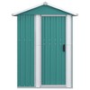 VidaXL Garden Shed Green 49.6"x38.4"x69.7" Galvanized Steel - 3 of 4
